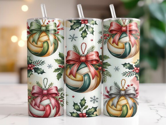 20oz Christmas Volleyball Bow Tumbler Review