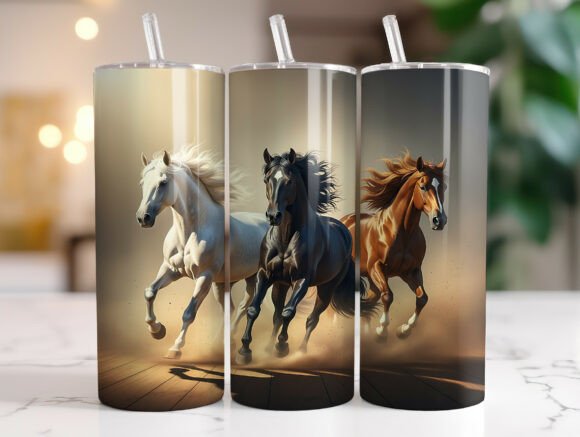 20oz Wild Spirit Horse Tumbler Wrap PNG Review