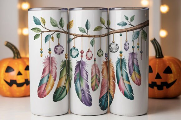 Boho Feather Dreamcatcher Tumbler Wrap Design Review