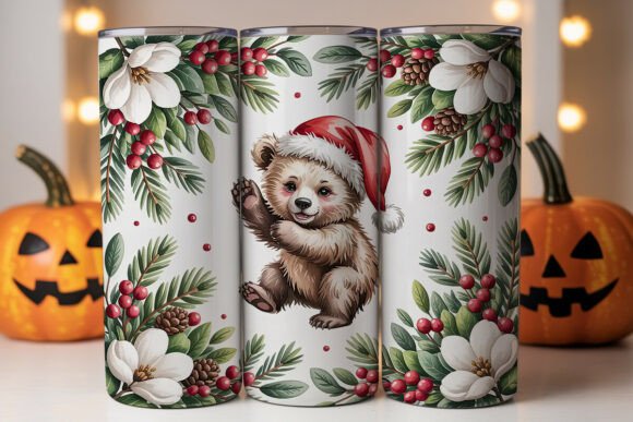 Christmas Bear Tumbler Wrap Design Review