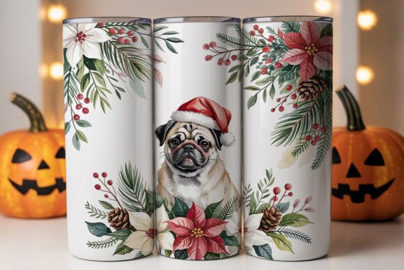 Christmas Pug Tumbler Wrap Design Review