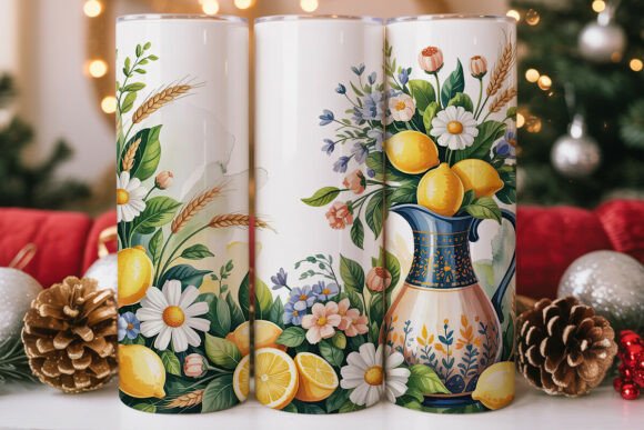 Lemon Floral Ceramic Pitcher Tumbler Design Review
