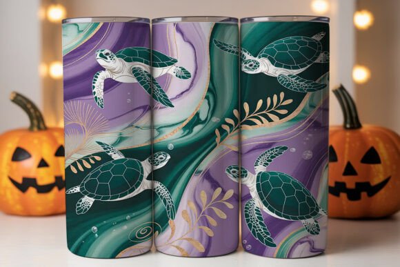 Mystical Sea Turtle Tumbler Wrap Design Review