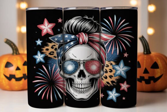 Patriotic Skull Tumbler Wrap 20oz Review