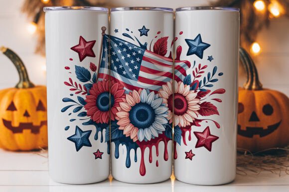 Patriotic Sunflower Tumbler Wrap Design Review