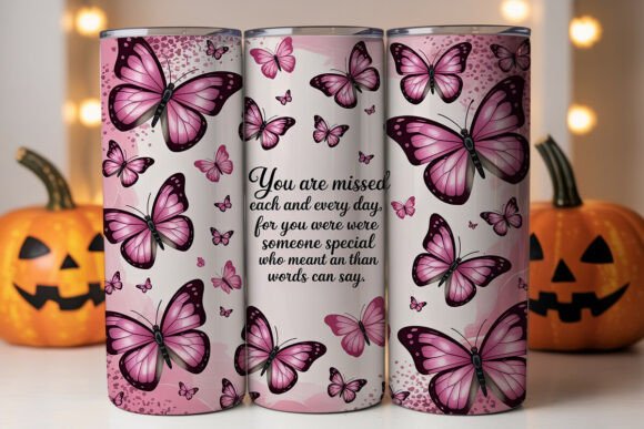 Pink Butterfly Memorial Tumbler Design Review