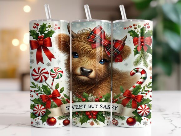 Sweet but Sassy Highland Cow Tumbler PNG Review