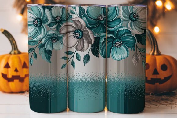 Teal Floral Glitter Tumbler Wrap Review