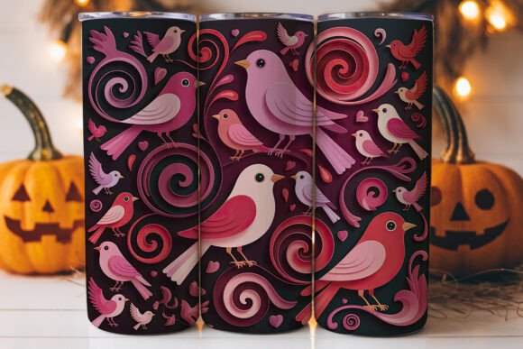 Valentine Birds Tumbler Wrap Review for Embroidery Projects